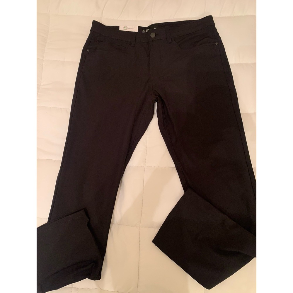 Member's Mark Benton‎ Pants Mens Slim Fit Performance Stretch-Black-32x30-NWT